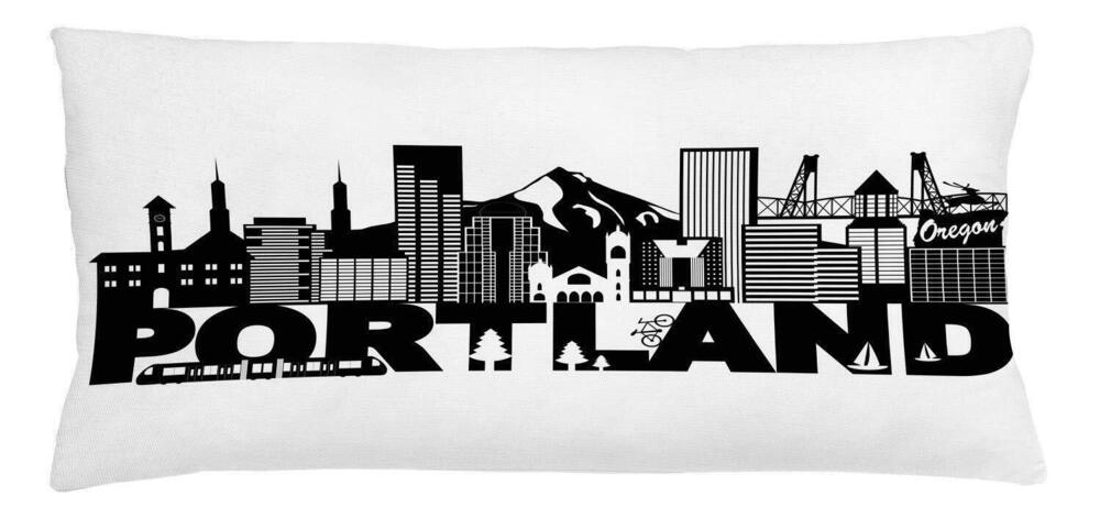 8583 Portland Throw Pillow Cushion Cover, Famous Landmarks in Oregon State